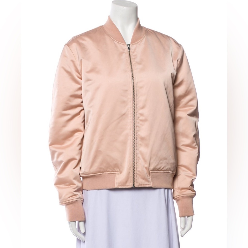 T by Alexander Wang Satin Pink Bomber Jacket Womens XS